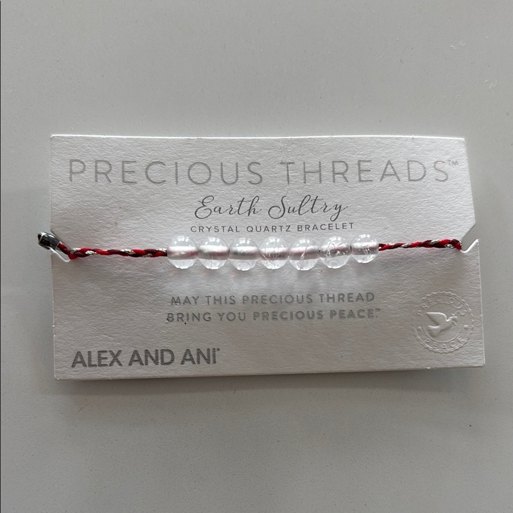 Alex and Ani Red and Silver Bracelet Minimalist Design